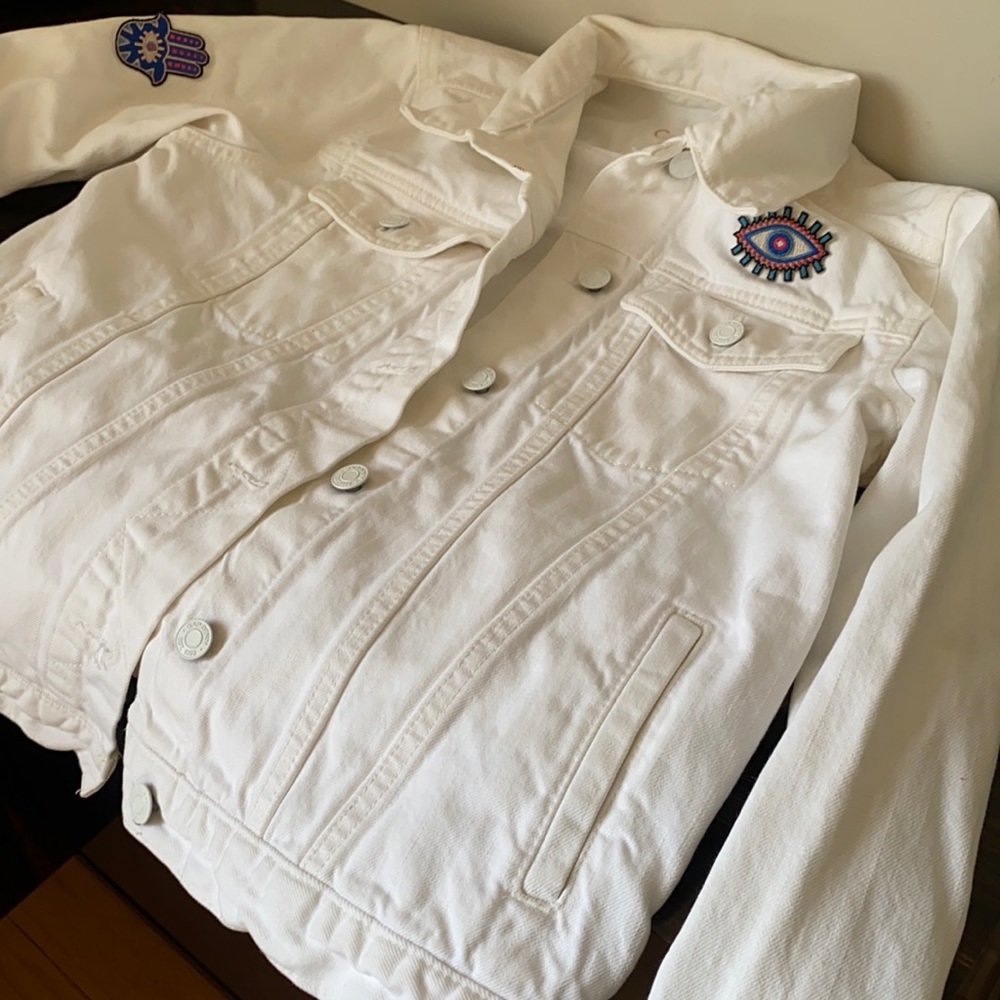 Gap 1969 white denim jacket